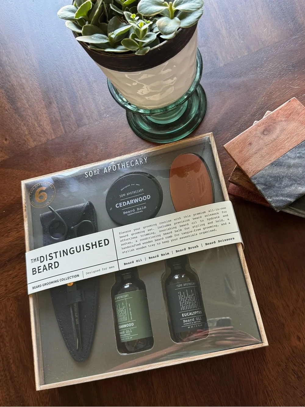 Soho Apothecary Distinguished Beard 6pc Grooming boxed Gift Set